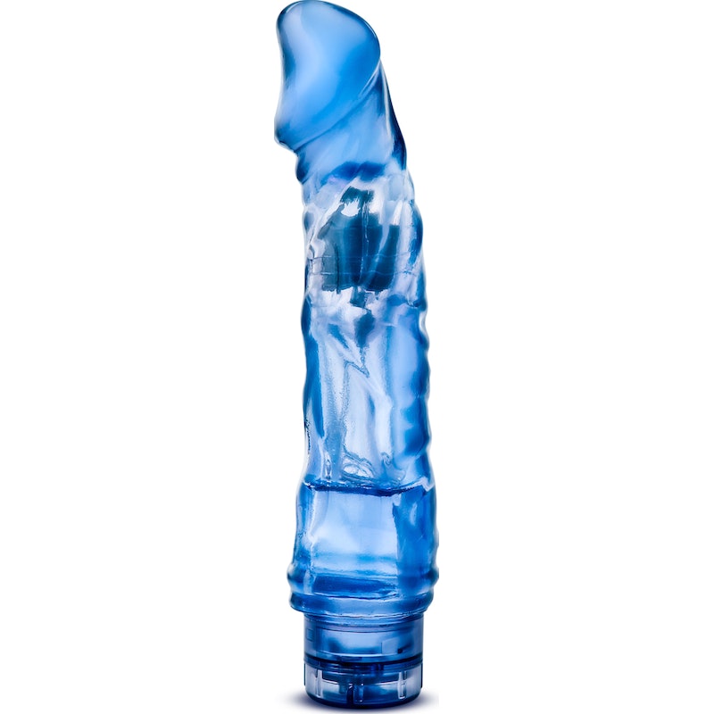 B Yours Vibe 6 Vibrator, 9"/23cm, Blue/Pink