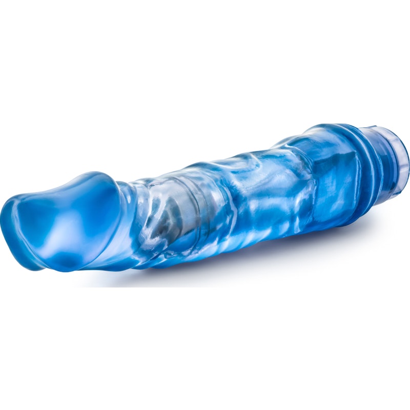 B Yours Vibe 6 Vibrator, 9"/23cm, Blue/Pink