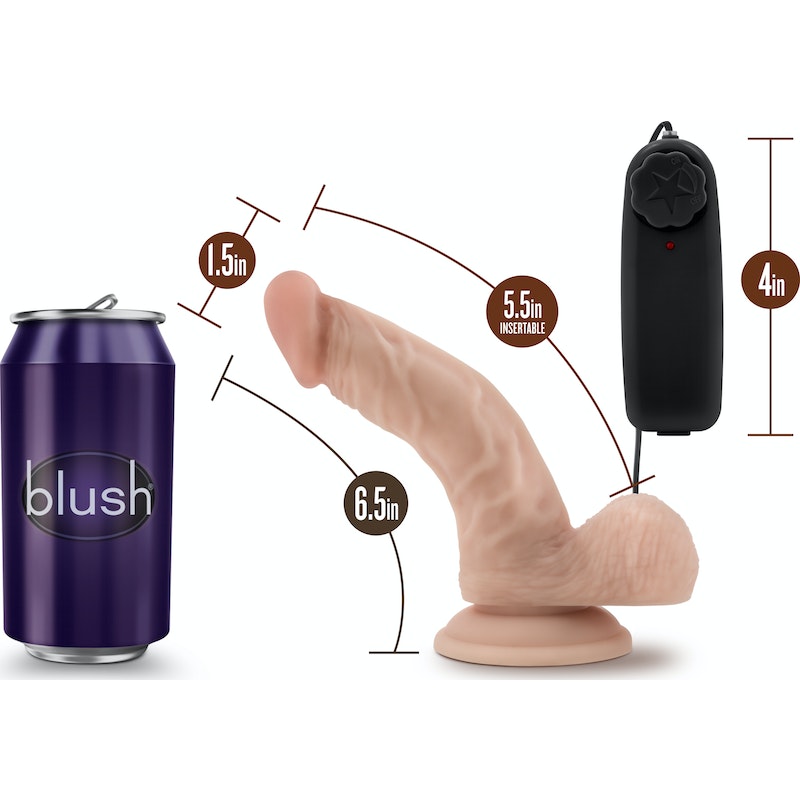 Dr Skin Dr Ken 6.5in Vibrating Cock with Suction Cup Vanilla