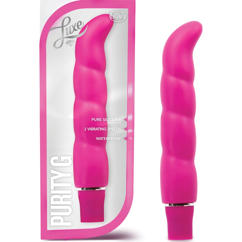 Luxe Purity G Vibrator, 6.25", Blue/Pink/Aqua