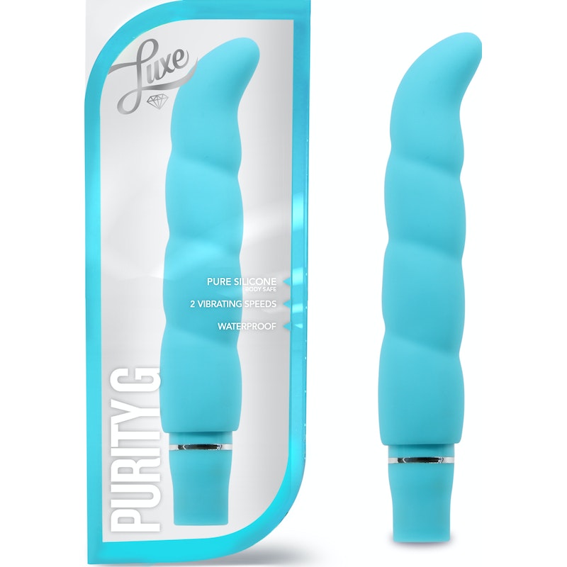 Luxe Purity G Vibrator, 6.25", Blue/Pink/Aqua