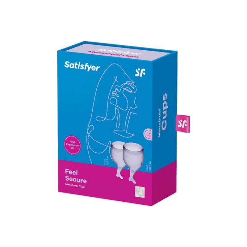 Satisfyer Feel Secure Menstrual Cup Lila 2pk