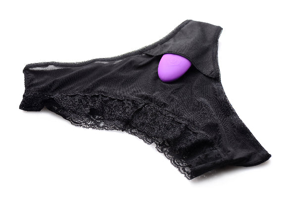 Frisky Naughty Knickers Silicone Remote Panty Vibrator, Purple