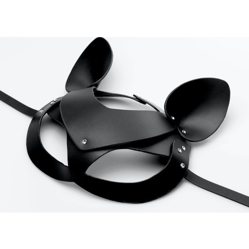 Tailz Cat Tail Anal Plug and Mask Set, Black