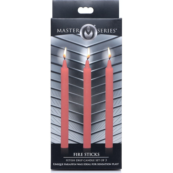 Master Series Fetish Drip Candles 3 Pack - Red