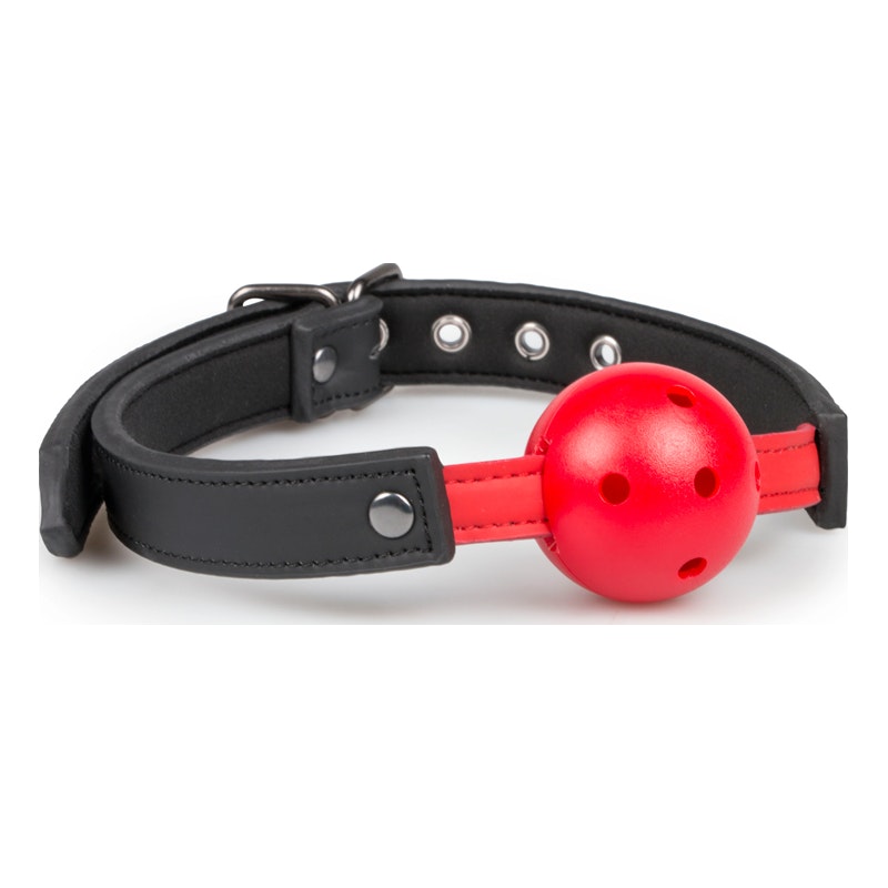 Easy Toys Ball Gag With PVC Ball Red