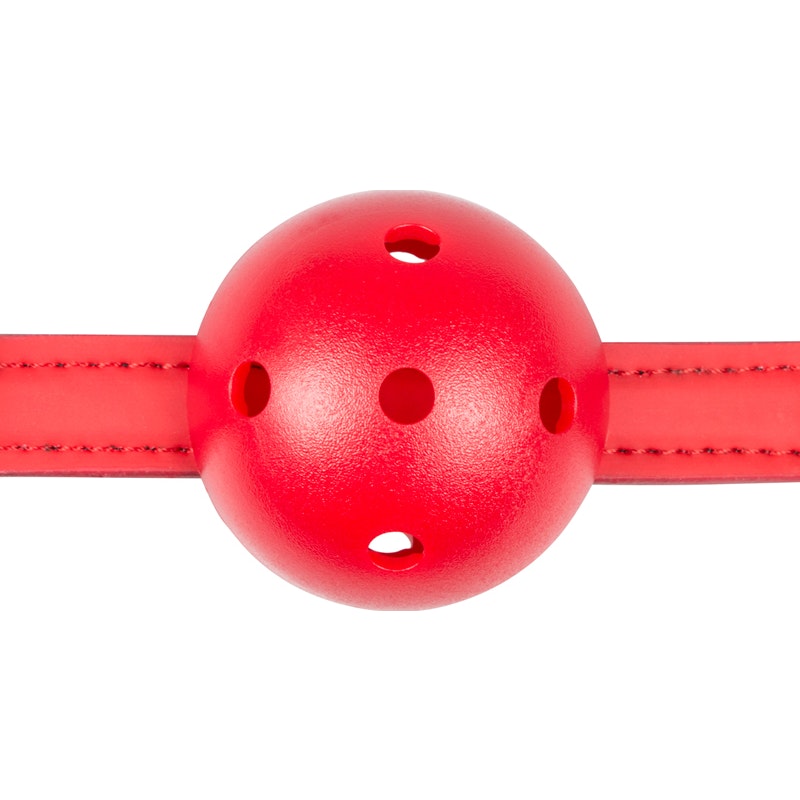 Easy Toys Ball Gag With PVC Ball Red