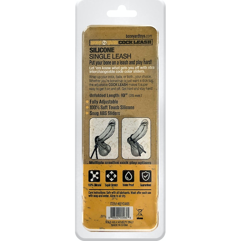 Boneyard Cock Leash Single Black