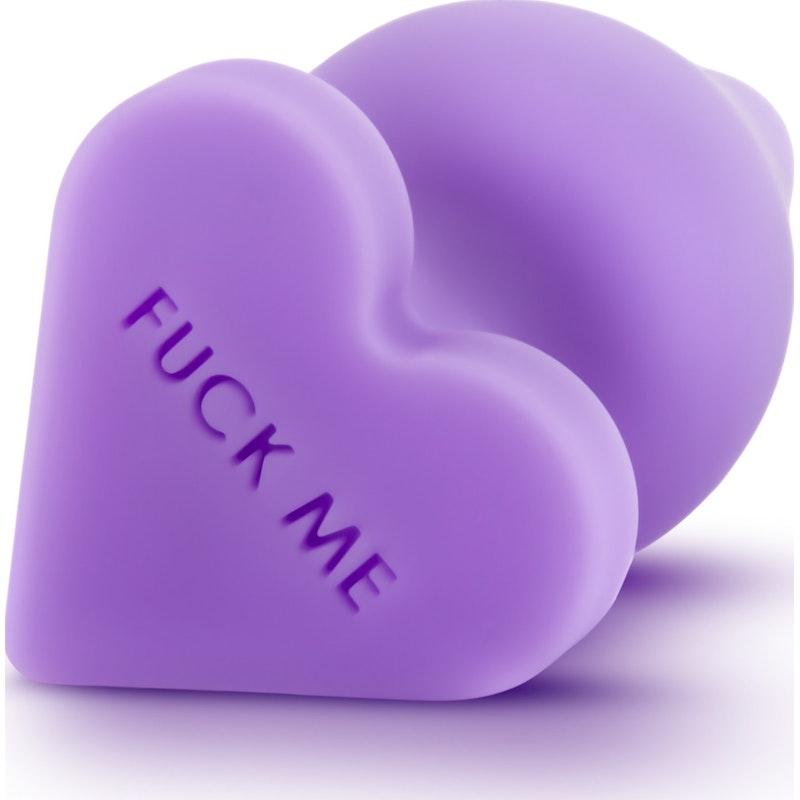 Play with Me Naughtier Candy Heart-Shaped Butt Plug, Purple