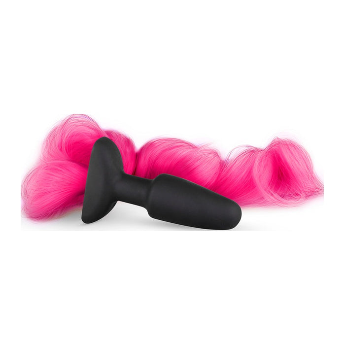 Fetish Collection Silicone Butt Plug With Tail Pink