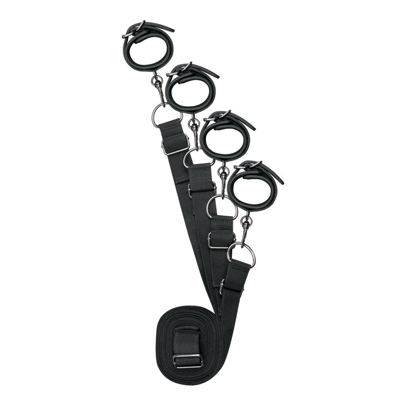 Fetish Collection Under Mattress Restraint Set, Black
