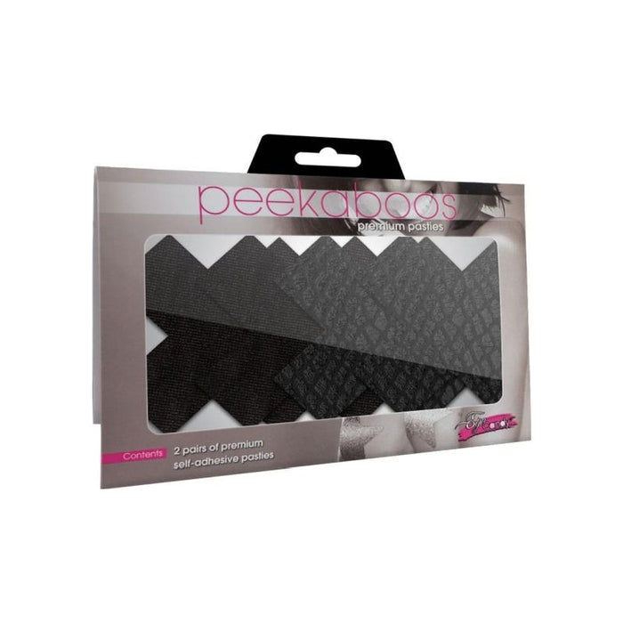 Peekaboo Classic Black X Pasties, Black