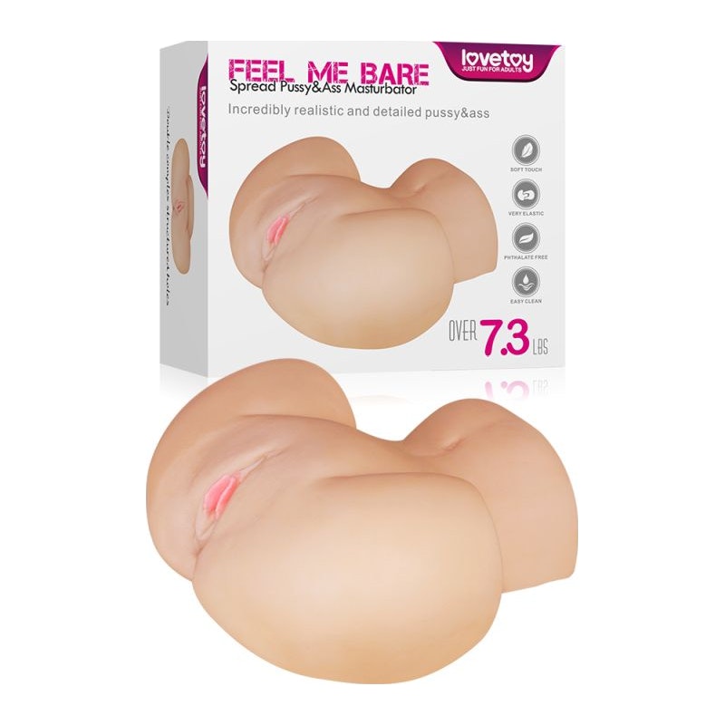 Lovetoy Fuck Me Bare Spread My Pussy and Ass Masturbator, 3kg, Flesh
