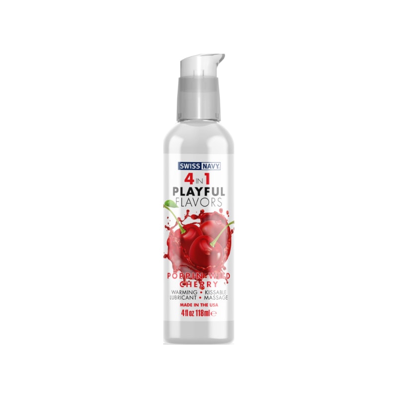 Swiss Navy Playful Flavours 4 In 1 Poppin Wild Cherry 118ml