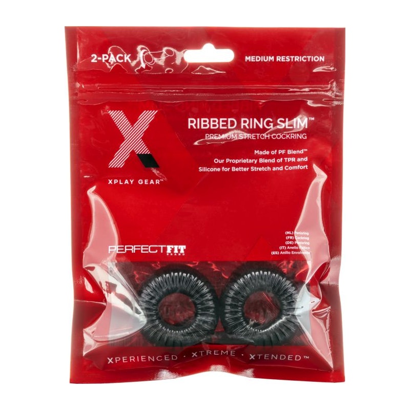 PerfectFit Xplay Ribbed Ring and Ribbed Ring Slim Combo Pack