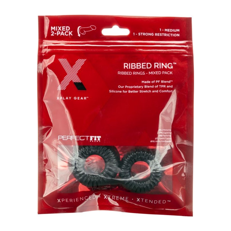 PerfectFit Xplay Stretch Ribbed Ring Slim 2 Pc