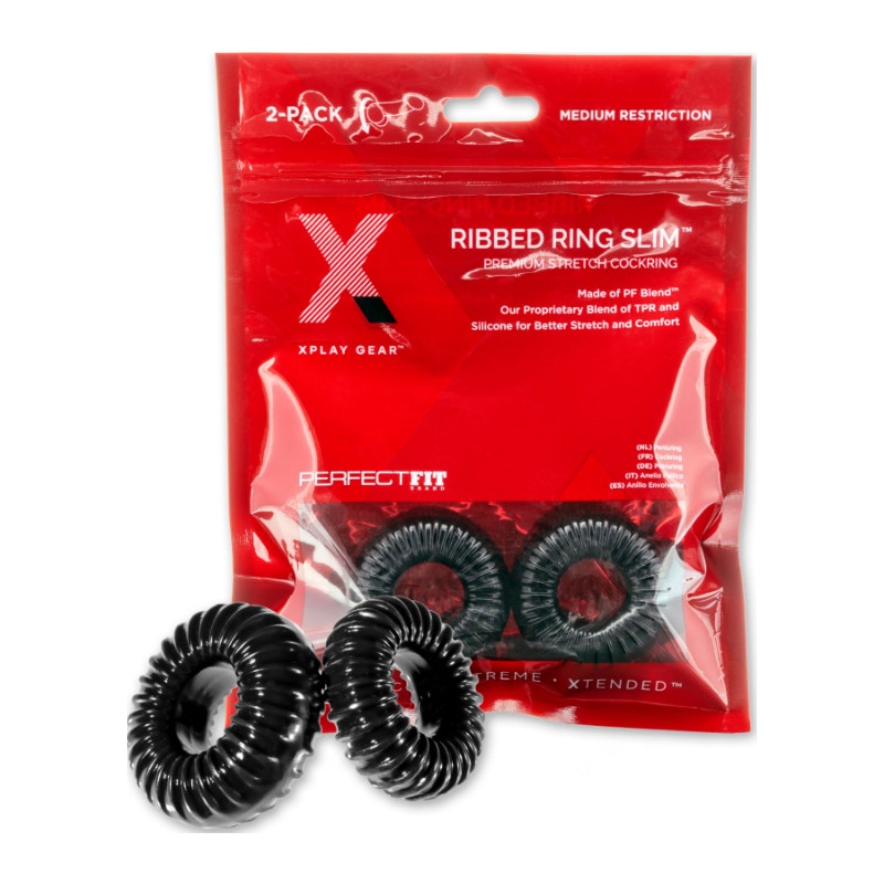 PerfectFit Xplay Stretch Ribbed Ring Slim 2 Pc
