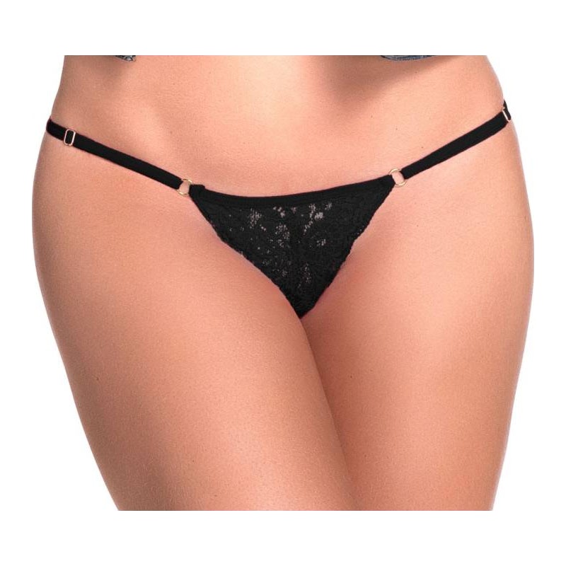 Mapale Lingerie Lace Keyhole Panties Black, Red S/M, M/L