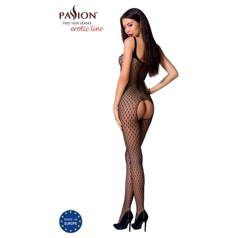 Passion Lingerie Bodystocking BS071 Red/White/Black O/S