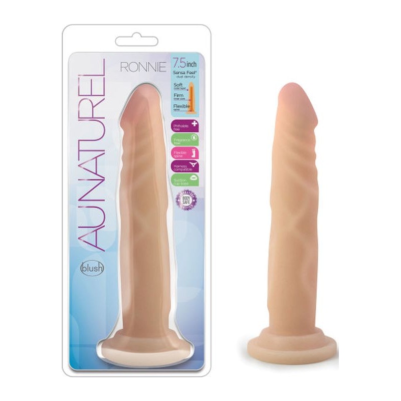 Au Naturel Ronnie Dildo, 7.5"/19cm, Beige