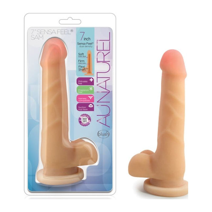 Au Naturel Sam Dildo, 7"/18cm, Beige