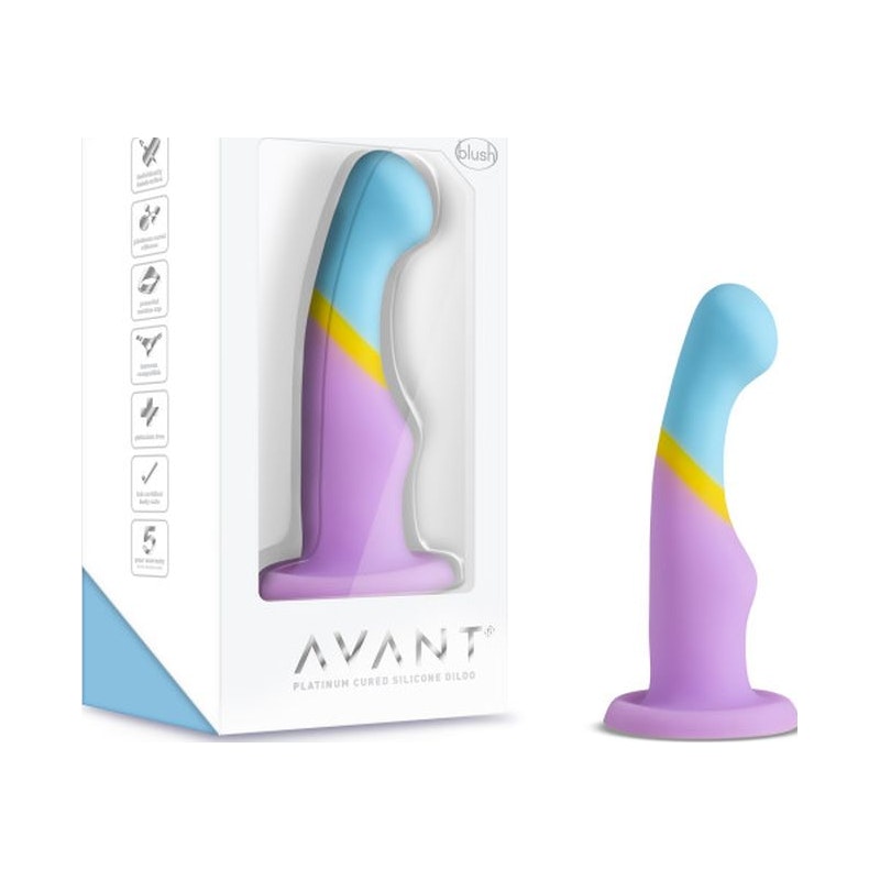 Avant 'Heart of Gold' Silicone Dildo, 15cm, Purple