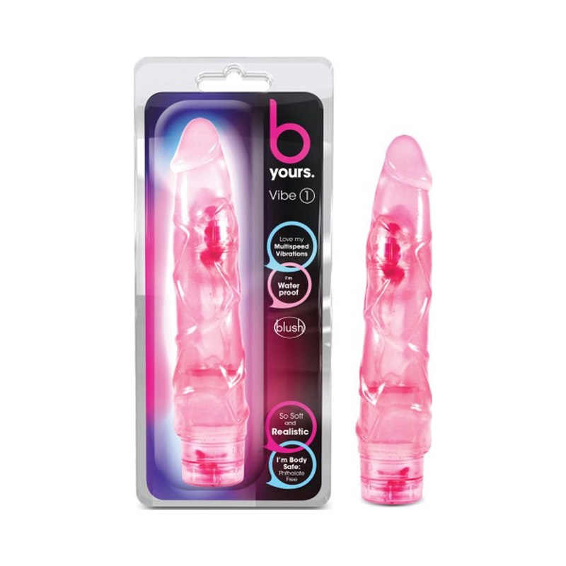 B Yours Vibe No 1 Vibrator, 9"/23cm, Pink