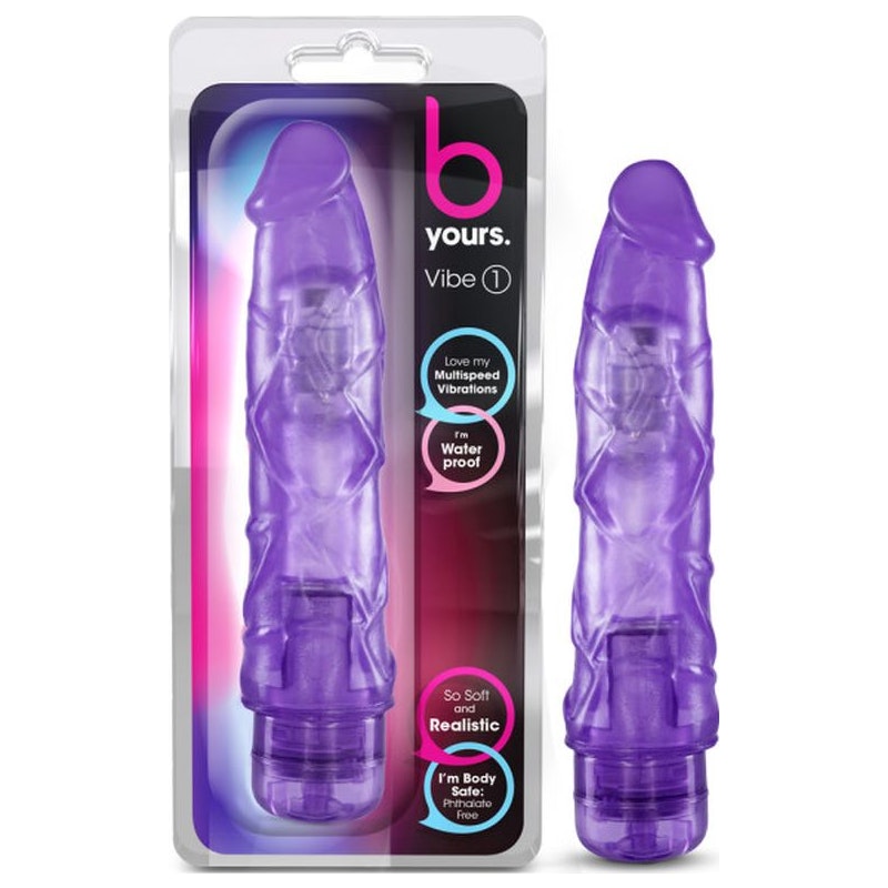 B Yours Vibe No 1 Vibrator, 9"/23cm, Purple