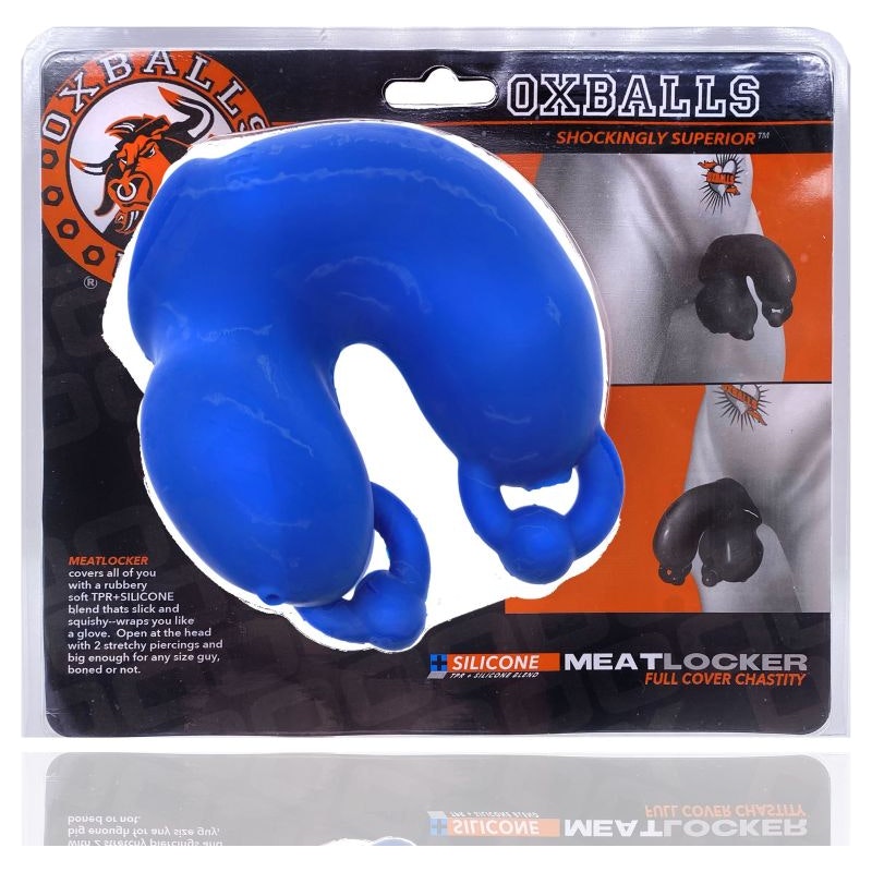 OxBalls Meatlocker Chastity Sheath, Police Blue