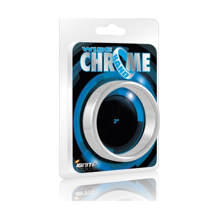 Ignite Wide Band Chrome Cock Ring 51mm