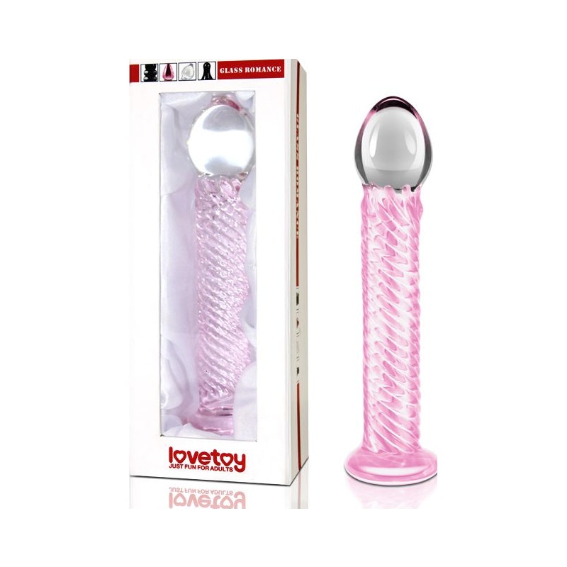 Lovetoy Glass Romance 7 Pink 7.5in