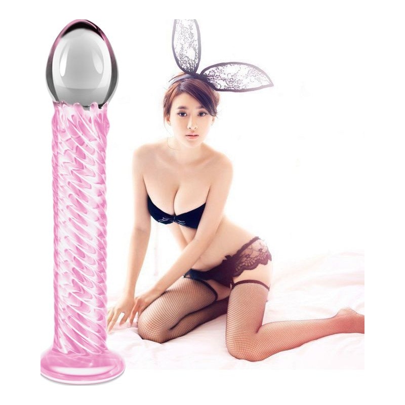 Lovetoy Glass Romance 7 Pink 7.5in