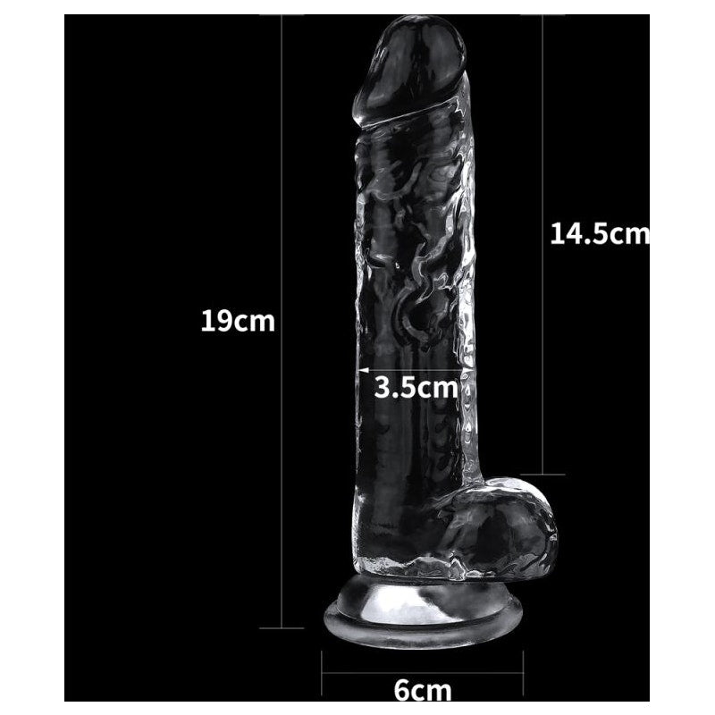 Lovetoy Flawless Dildo 7.5in/19cm, Clear