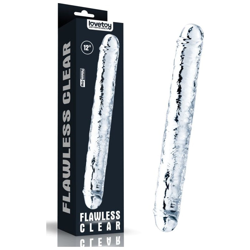 Lovetoy Double Dildo 12", (30cm), Clear