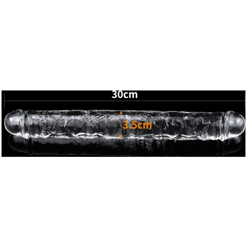 Lovetoy Double Dildo 12", (30cm), Clear