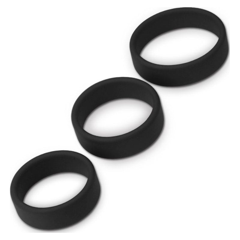 Lovetoy Silicone 3 Pc Pro Cock Ring Set