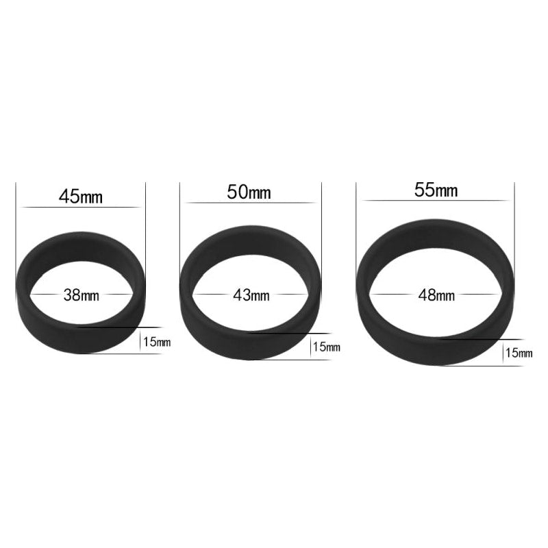 Lovetoy Silicone 3 Pc Pro Cock Ring Set