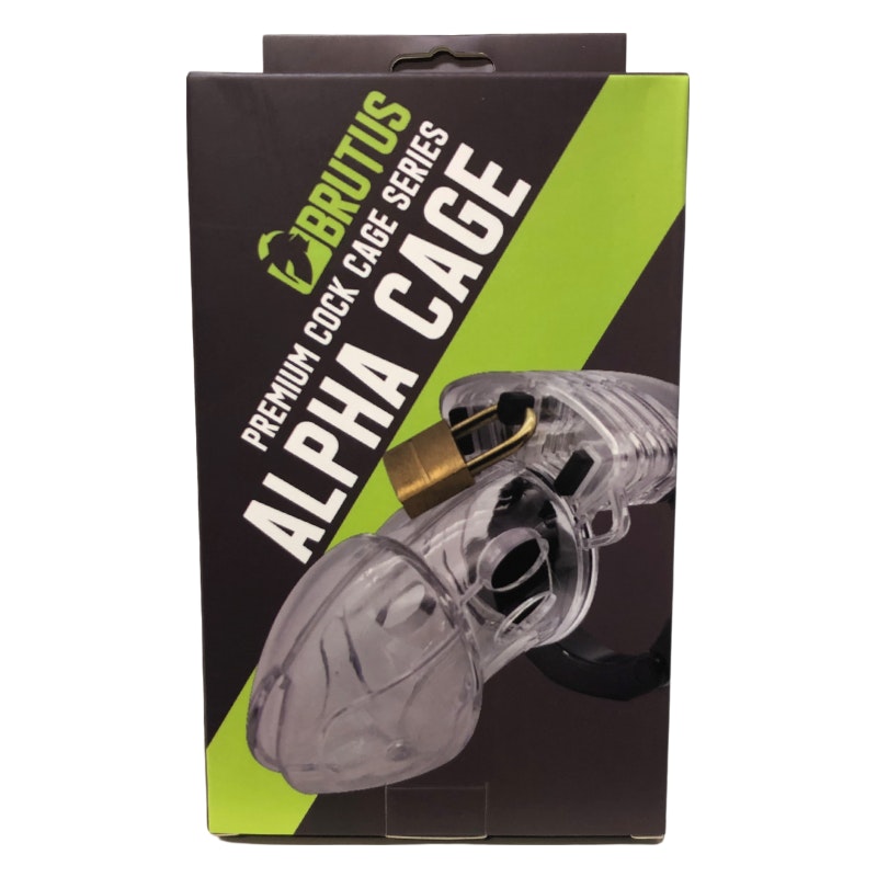 Brutus Alpha Chastity Cage, Clear