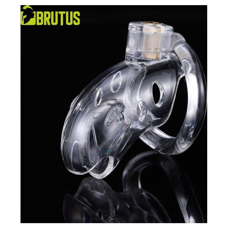 Brutus Shark Chastity Cage, Clear