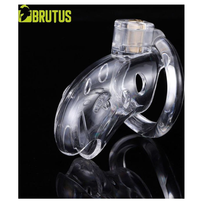 Brutus Shark Chastity Cage, Clear