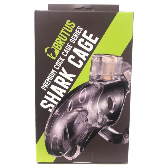 Brutus Shark Chastity Cage, Clear