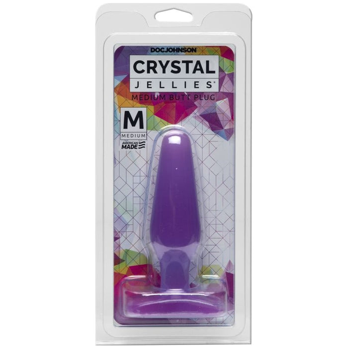 Doc Johnson Crystal Jellies Medium Butt Plug Purple