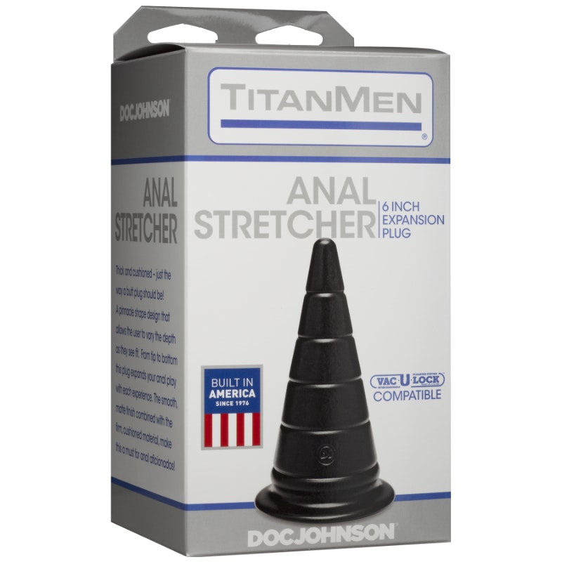 TitanMen Anal Stretcher Expansion Plug Black, 6"/15cm