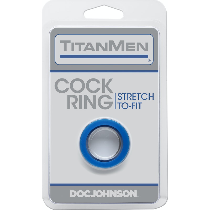 Doc Johnson Titanmen Cock Ring, 1.5"/3.8cm Width, Blue
