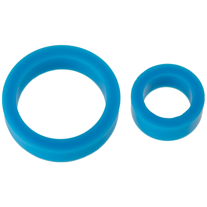 TitanMen Silicone Cock Rings Double Pack Blue