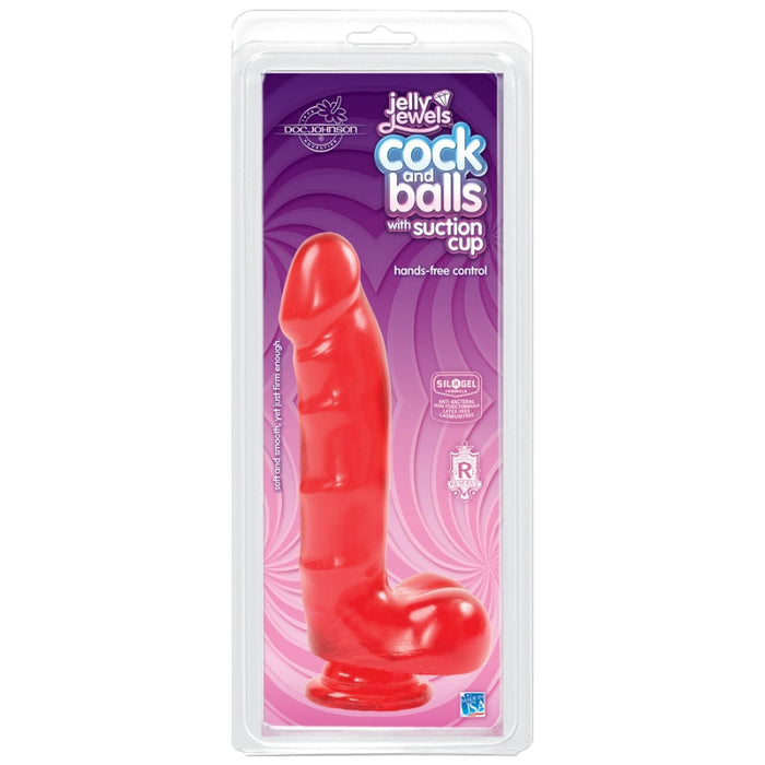 Cock And Balls With Suction Cup Ruby