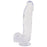 Jelly Jewels Cock & Balls With Suction Cup, 6"/15cm, Diamond Clear