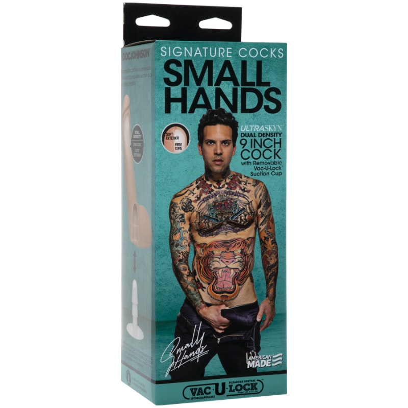 Small Hands Cock with Vac-U-Lock Suction Cup, 9"/23cm, Vanilla