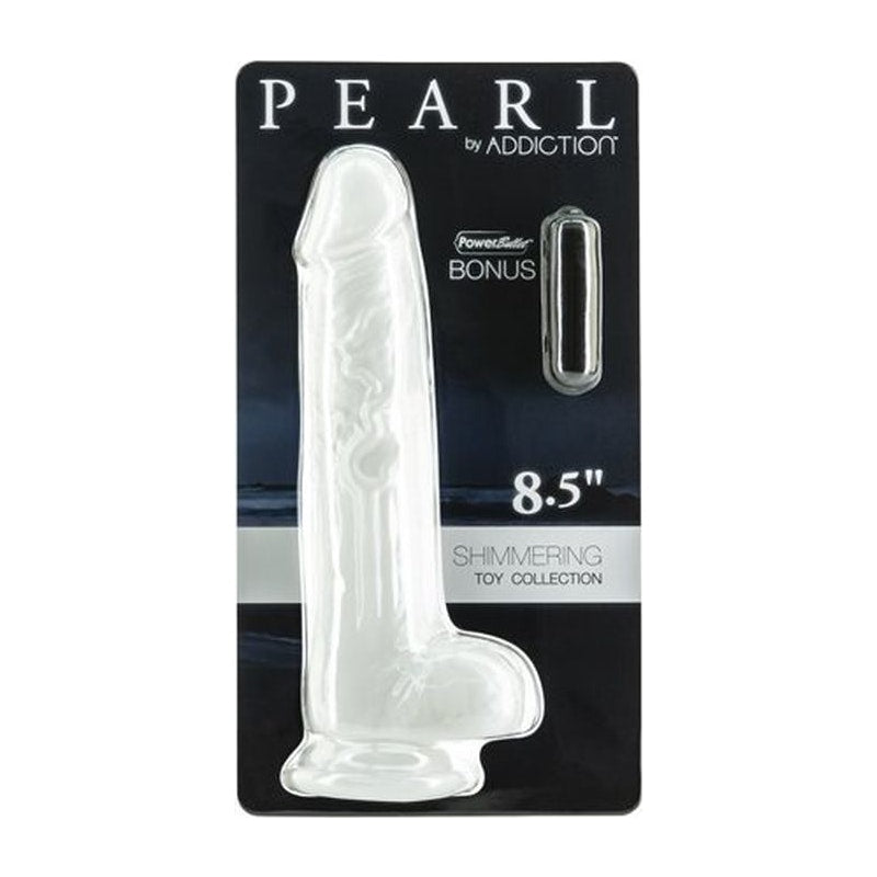 Addiction Pearl Dildo 8.5in/22cm, White
