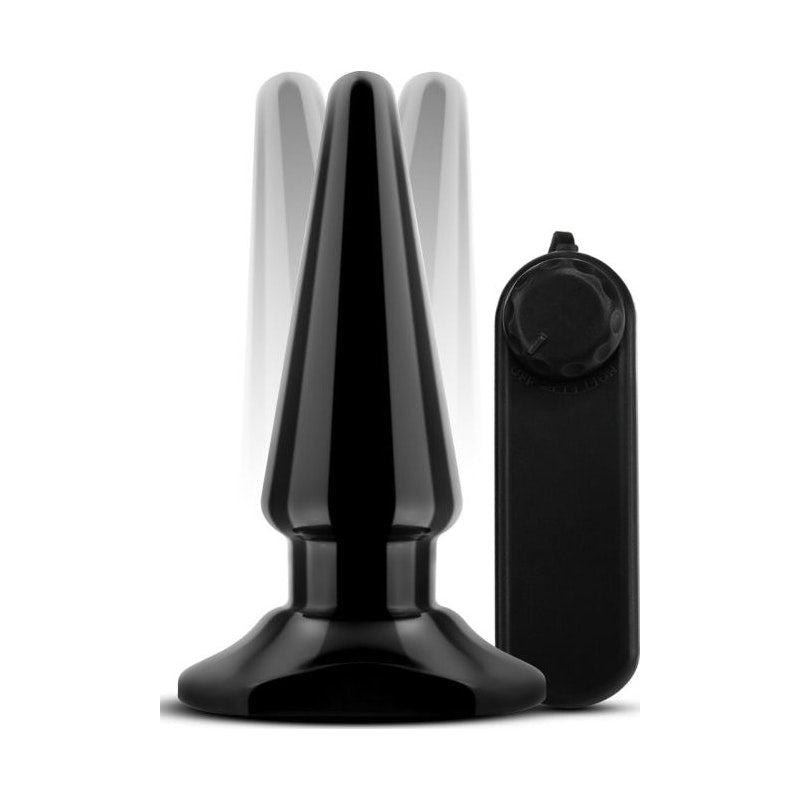 Blush Novelties Anal Adventures Vibrating Anal Pleaser + Remote, 4"/10cm